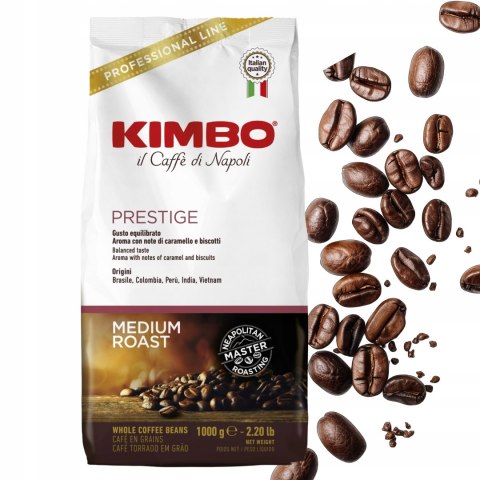 Kawa ziarnista 1kg mieszana Kimbo Espresso Bar Prestige 1000 g