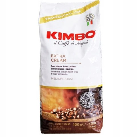 Kawa ziarnista mieszana Kimbo Espresso Bar Extra Cream 1000 g 1KG