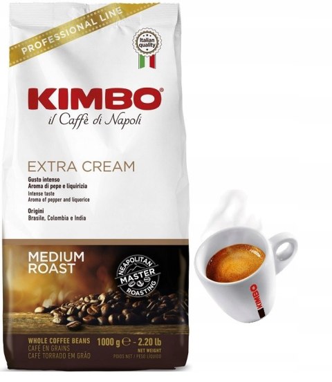 Kawa ziarnista mieszana Kimbo Espresso Bar Extra Cream 1000 g