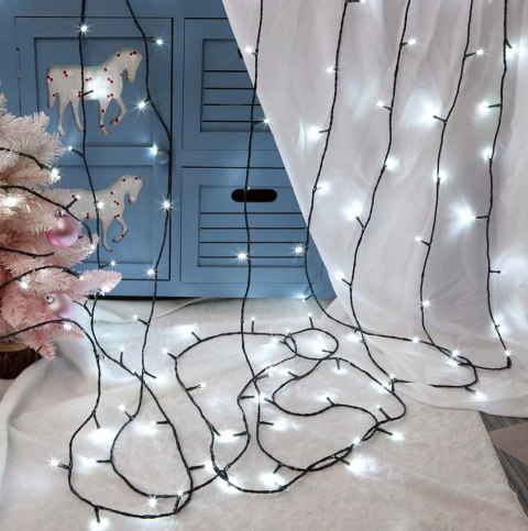 LAMPKI ŚWIĄTECZNE CHOINKOWE NA CHOINKĘ Zewnętrzne Wewnętrzne 200 LED ZIMNE