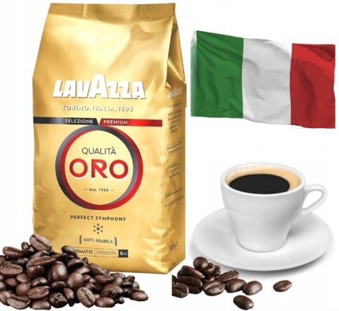 Lavazza Qualita Oro złota Kawa ziarnista czarna Arabica 1000 g
