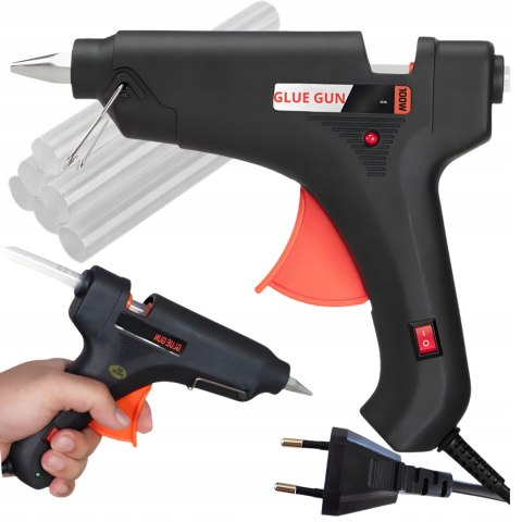 PISTOLET DO KLEJU NA GORĄCO DO KLEJENIA 100W MOCNA KLEJARKA 11mm 10 wkładów