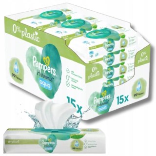 Pampers Chusteczki Nawilżane Aqua Harmonie 99% wody 15x48