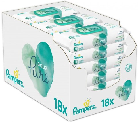 Pampers Harmonie Aqua chusteczki nawilżane 18 x 48 szt.