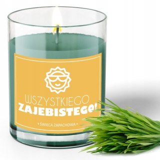 ŚWIECA SOJOWA ŚWIECZKA ZAPACHOWA etykieta WSZYSTKIEGO ZAJEBISTEGO PREZENT