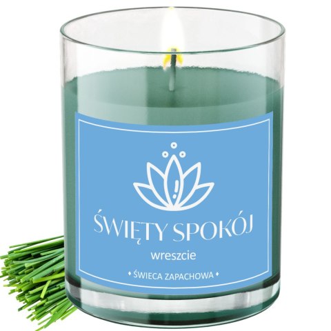 ŚWIECA SOJOWA ŚWIECZKA ZAPACHOWA wesoła etykieta ŚWIĘTY SPOKÓJ PREZENT 40H