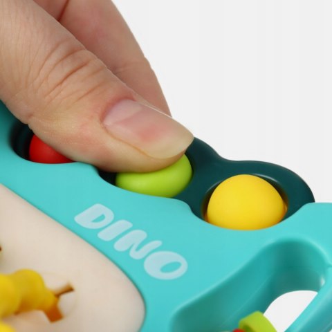 Zabawka Sensoryczna Montessori Dinozaur 5w1 Dla Niemowląt Gryzak Grzechotka