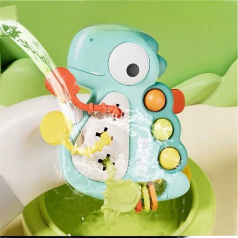 Zabawka Sensoryczna Montessori Dinozaur 5w1 Dla Niemowląt Gryzak Grzechotka