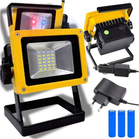 HALOGEN PRZENOŚNY LAMPA LED AKUMULATOR MOCNY NAŚWIETLACZ SMD 100W BUDOWLANY
