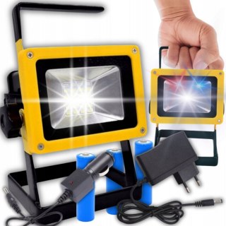 HALOGEN PRZENOŚNY LAMPA LED AKUMULATOR MOCNY NAŚWIETLACZ SMD 100W BUDOWLANY