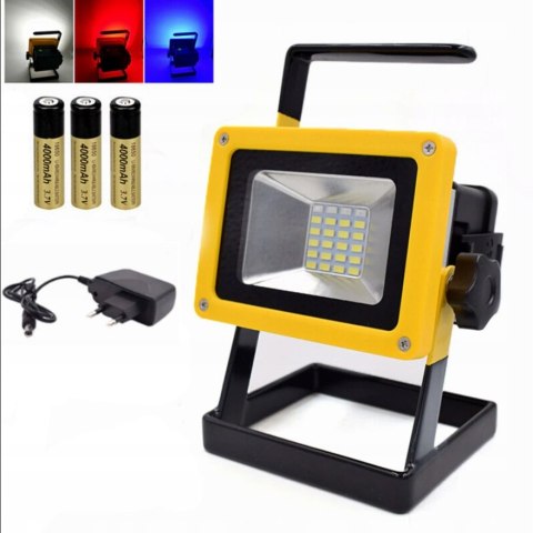 HALOGEN PRZENOŚNY LAMPA LED AKUMULATOR MOCNY NAŚWIETLACZ SMD 100W BUDOWLANY