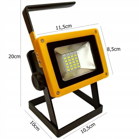 HALOGEN PRZENOŚNY LAMPA LED AKUMULATOR MOCNY NAŚWIETLACZ SMD 100W BUDOWLANY