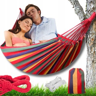 HAMAK OGRODOWY 2 OSOBOWY WISZĄCY DO OGRODU HUŚTAWKA DWUOSOBOWY 200x150