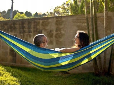 HAMAK OGRODOWY 2 OSOBOWY WISZĄCY DO OGRODU HUŚTAWKA DWUOSOBOWY 200x150