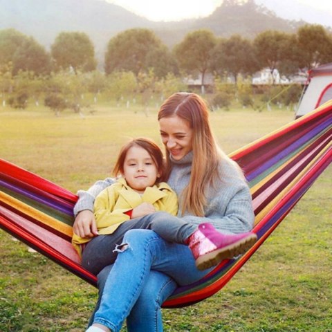 HAMAK OGRODOWY 2 OSOBOWY WISZĄCY DO OGRODU HUŚTAWKA DWUOSOBOWY 200x150