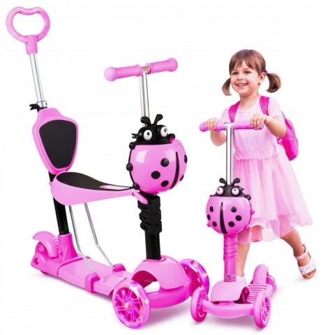 HULAJNOGA BALANSOWA TRÓJKOŁOWA DZIECIĘCA BIEDRONKA JEŹDZIK Z KOSZYKIEM 5w1