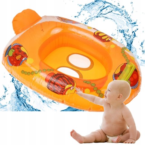 KOŁO DZIECIĘCE DMUCHANE PONTON Z SIEDZISKIEM DLA DZIECI KOLOROWE Z UCHWYTEM