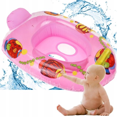 KOŁO DZIECIĘCE DMUCHANE PONTON Z SIEDZISKIEM DLA DZIECI KOLOROWE Z UCHWYTEM