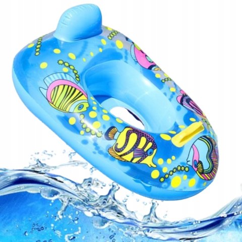 KOŁO DZIECIĘCE DMUCHANE PONTON Z SIEDZISKIEM DLA DZIECI KOLOROWE Z UCHWYTEM