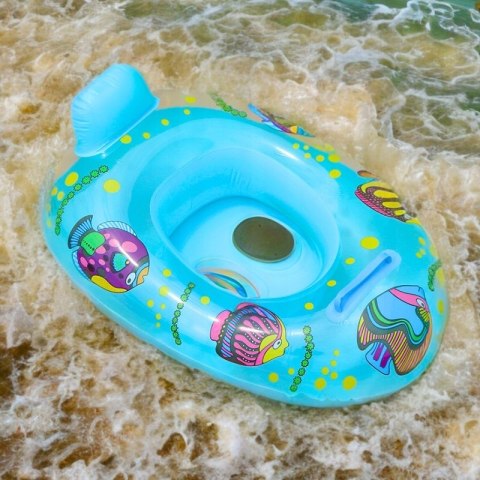 KOŁO DZIECIĘCE DMUCHANE PONTON Z SIEDZISKIEM DLA DZIECI KOLOROWE Z UCHWYTEM