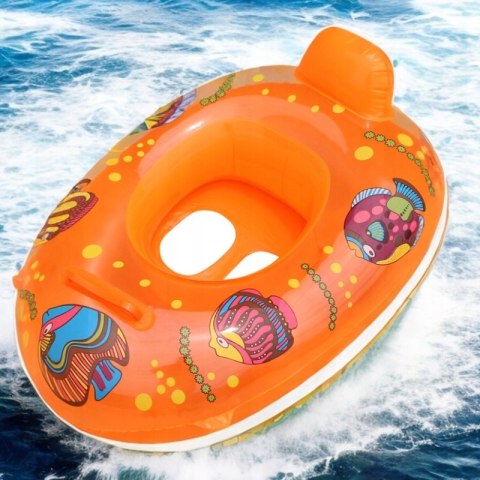 KOŁO DZIECIĘCE DMUCHANE PONTON Z SIEDZISKIEM DLA DZIECI KOLOROWE Z UCHWYTEM