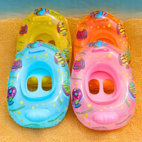 KOŁO DZIECIĘCE DMUCHANE PONTON Z SIEDZISKIEM DLA DZIECI KOLOROWE Z UCHWYTEM