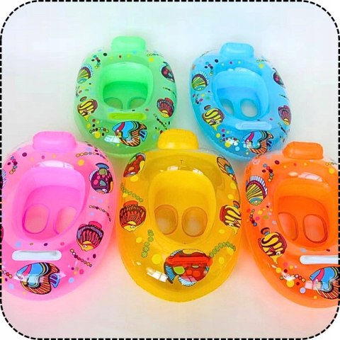 KOŁO DZIECIĘCE DMUCHANE PONTON Z SIEDZISKIEM DLA DZIECI KOLOROWE Z UCHWYTEM