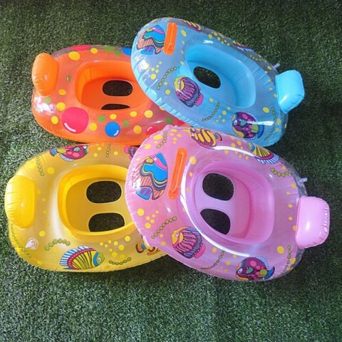 KOŁO DZIECIĘCE DMUCHANE PONTON Z SIEDZISKIEM DLA DZIECI KOLOROWE Z UCHWYTEM