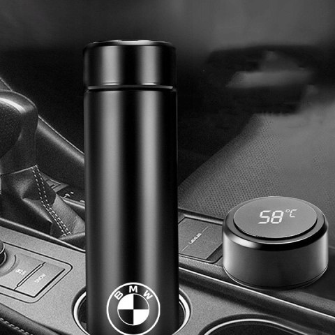 KUBEK TERMICZNY Z TEMPERATURĄ TERMOS KAWĘ HERBATĘ Z WYŚWIETLACZEM LED BMW