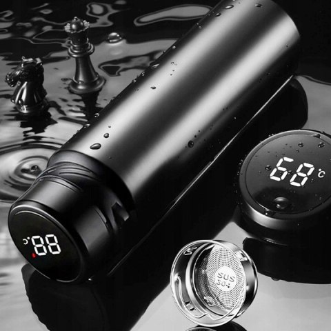 KUBEK TERMICZNY Z TEMPERATURĄ TERMOS KAWĘ HERBATĘ Z WYŚWIETLACZEM LED BMW