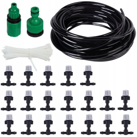 KURTYNA WODNA 10 m ZRASZACZ MGIEŁKA KLIMA OGRODOWA ZESTAW DO NAWADNIANIA