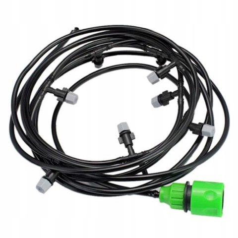 KURTYNA WODNA 10 m ZRASZACZ MGIEŁKA KLIMA OGRODOWA ZESTAW DO NAWADNIANIA