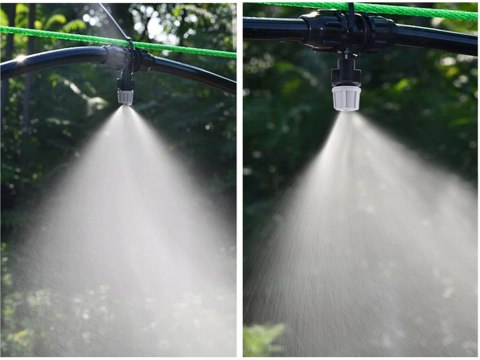 KURTYNA WODNA 10 m ZRASZACZ MGIEŁKA KLIMA OGRODOWA ZESTAW DO NAWADNIANIA