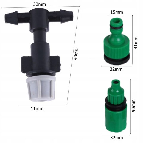KURTYNA WODNA 10 m ZRASZACZ MGIEŁKA KLIMA OGRODOWA ZESTAW DO NAWADNIANIA