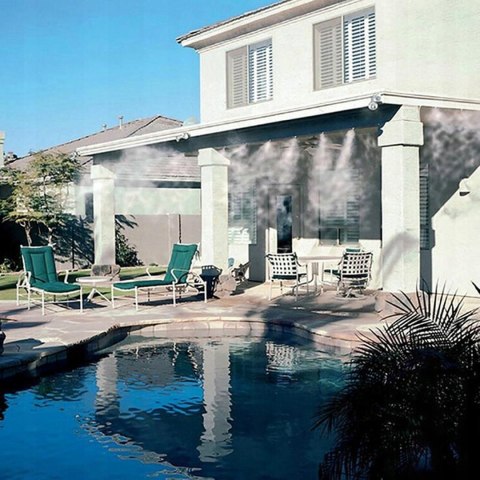 KURTYNA WODNA 10 m ZRASZACZ MGIEŁKA KLIMA OGRODOWA ZESTAW DO NAWADNIANIA