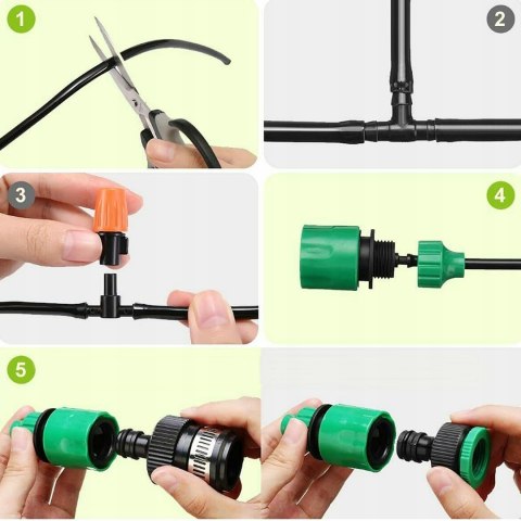 KURTYNA WODNA 10 m ZRASZACZ MGIEŁKA KLIMA OGRODOWA ZESTAW DO NAWADNIANIA