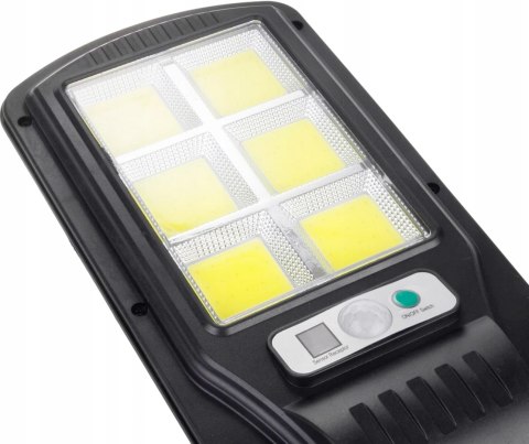 LAMPA SOLARNA OGRODOWA LED CZUJNIK ZMIERZCHU RUCHU ZEWNĘTRZNA COB + PILOT