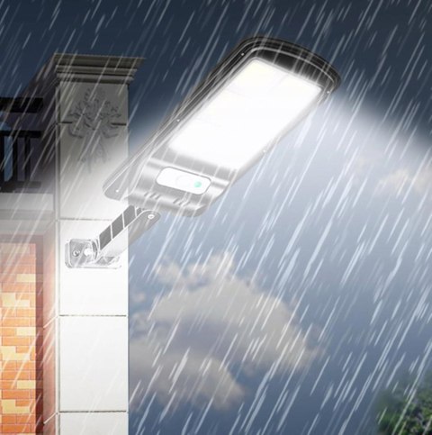 LAMPA SOLARNA OGRODOWA LED CZUJNIK ZMIERZCHU RUCHU ZEWNĘTRZNA COB + PILOT