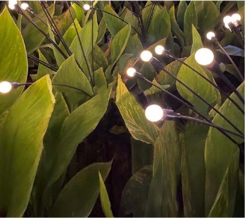 LAMPA SOLARNA WBIJANA KULE OGRODOWE kulki kuleczki LED GAŁĄZKA 6 LED 2 szt