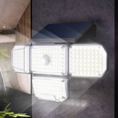 LAMPA SOLARNA ZEWNĘTRZNA OGRODOWA LED Z CZUJNIKIEM RUCHU ZMIERZCHU 4w1