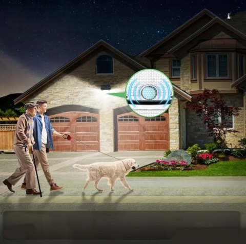 LAMPA SOLARNA ZEWNĘTRZNA OGRODOWA LED Z CZUJNIKIEM RUCHU ZMIERZCHU 4w1