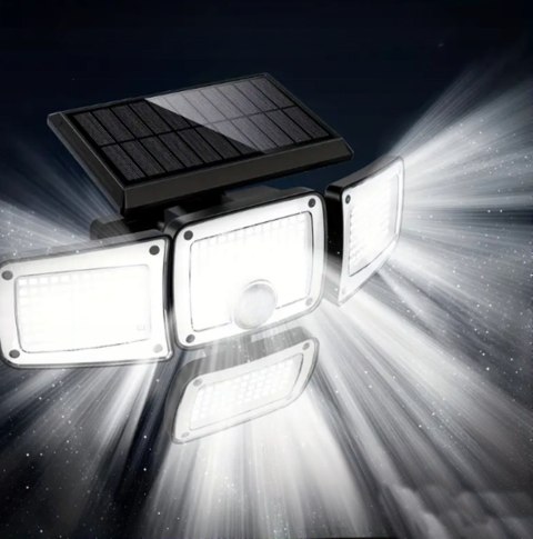 LAMPA SOLARNA ZEWNĘTRZNA OGRODOWA LED Z CZUJNIKIEM RUCHU ZMIERZCHU 4w1