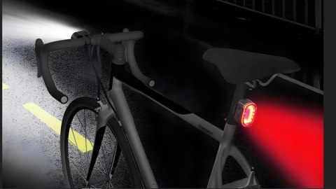 LAMPKA ROWEROWA LED PRZEDNIA I TYLNA AKUMULATOROWA ŚWIATŁO ROWER KIEROWNICĘ