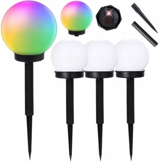 LAMPKA SOLARNA KULA DO OGRODU LAMPKI LAMPY SOLARNE OGRODOWE LED RGB 4 szt