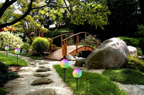 LAMPKA SOLARNA KULA DO OGRODU LAMPKI LAMPY SOLARNE OGRODOWE LED RGB 4 szt