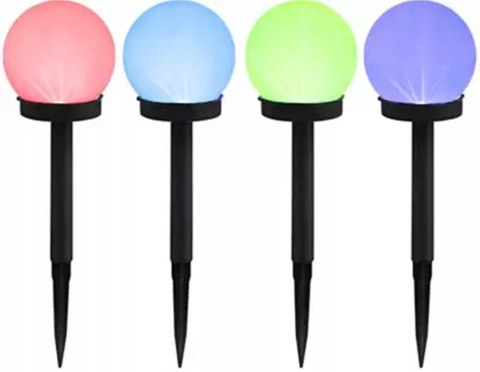 LAMPKA SOLARNA KULA DO OGRODU LAMPKI LAMPY SOLARNE OGRODOWE LED RGB 4 szt