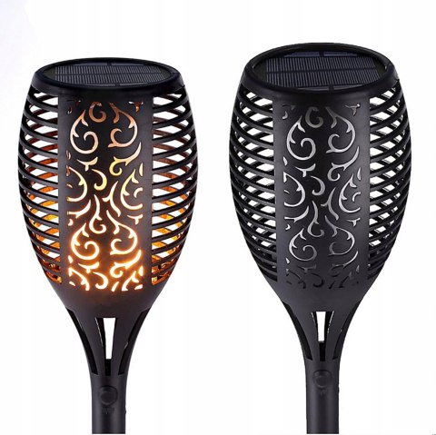 LAMPY POCHODNIE SOLARNE OGRODOWE PŁOMIEŃ LED LAMPKI LAMPKA WBIJANA 12x