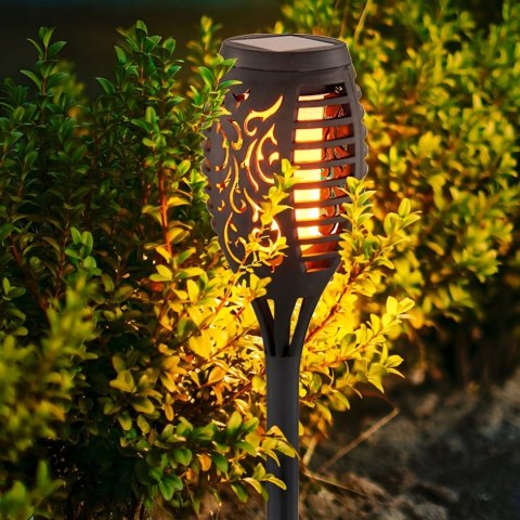 LAMPY POCHODNIE SOLARNE OGRODOWE PŁOMIEŃ LED LAMPKI LAMPKA WBIJANA 12x