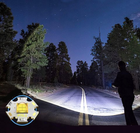 LATARKA TAKTYCZNA AKUMULATOROWA LED MOCNA WOJSKOWA SZPERACZ WODOODPORNA USB