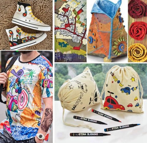 MARKERY PISAKI AKRYLOWE PĘDZELEK MAZAKI Z FARBĄ Flamastry WODOODPORNE 36szt